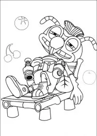 Fisă de colorat cu Fifi si floricelele de colorat p04