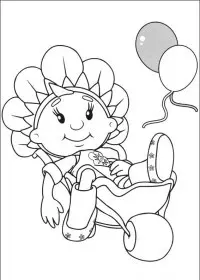 Fisă de colorat cu Fifi si floricelele de colorat p06