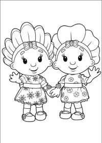 Fisă de colorat cu Fifi si floricelele de colorat p07