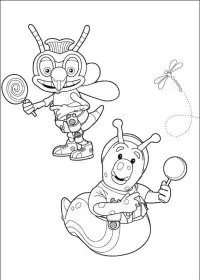 Fisă de colorat cu Fifi si floricelele de colorat p08