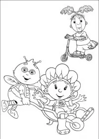 Fisă de colorat cu Fifi si floricelele de colorat p09