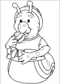 Fisă de colorat cu Fifi si floricelele de colorat p10