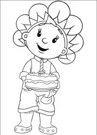 Fisă de colorat cu Fifi si floricelele de colorat p13