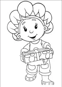 Fisă de colorat cu Fifi si floricelele de colorat p15