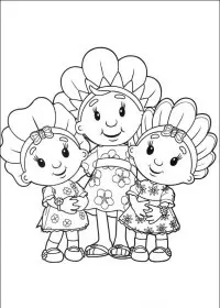 Fisă de colorat cu Fifi si floricelele de colorat p16