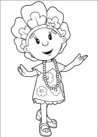Fisă de colorat cu Fifi si floricelele de colorat p17