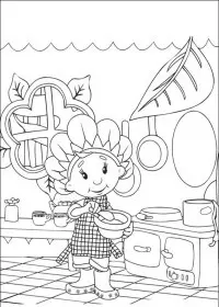 Fisă de colorat cu Fifi si floricelele de colorat p18