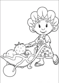 Fisă de colorat cu Fifi si floricelele de colorat p19