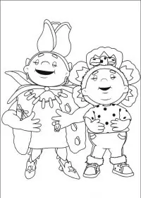 Fisă de colorat cu Fifi si floricelele de colorat p20