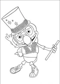 Fisă de colorat cu Fifi si floricelele de colorat p25