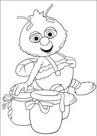 Fisă de colorat cu Fifi si floricelele de colorat p26