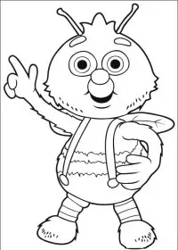 Fisă de colorat cu Fifi si floricelele de colorat p28