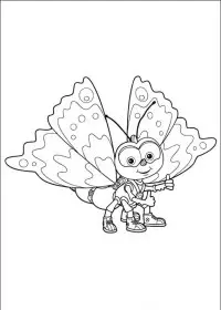 Fisă de colorat cu Fifi si floricelele de colorat p30