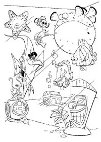 Fisă de colorat cu Finding nemo de colorat p07