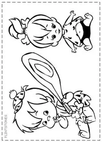 Fisă de colorat cu Flinstones de colorat p03