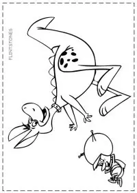 Fisă de colorat cu Flinstones de colorat p04