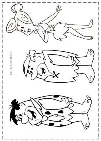 Fisă de colorat cu Flinstones de colorat p05