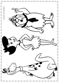 Fisă de colorat cu Flinstones de colorat p06