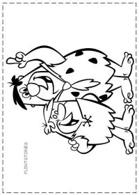 Fisă de colorat cu Flinstones de colorat p07