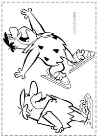 Fisă de colorat cu Flinstones de colorat p08