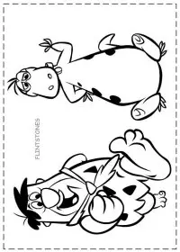 Fisă de colorat cu Flinstones de colorat p09