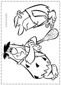 Fisă de colorat cu Flinstones de colorat p10