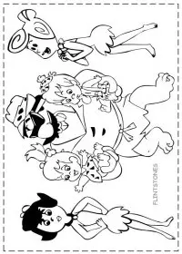Fisă de colorat cu Flinstones de colorat p11