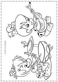 Fisă de colorat cu Flinstones de colorat p12