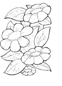 Fisă de colorat cu Flori de colorat p03