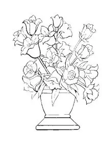 Fisă de colorat cu Flori de colorat p10