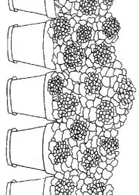 Fisă de colorat cu Flori de colorat p104