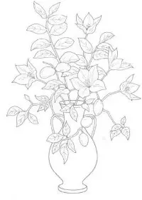 Fisă de colorat cu Flori de colorat p13