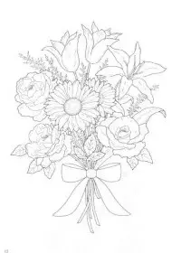 Fisă de colorat cu Flori de colorat p15