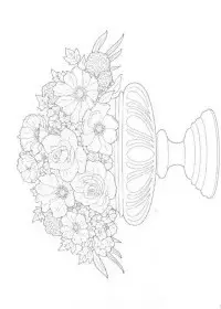 Fisă de colorat cu Flori de colorat p17