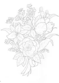 Fisă de colorat cu Flori de colorat p20