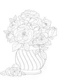 Fisă de colorat cu Flori de colorat p22
