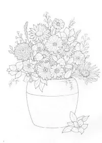 Fisă de colorat cu Flori de colorat p25