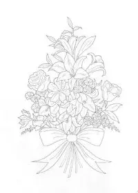 Fisă de colorat cu Flori de colorat p26
