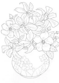 Fisă de colorat cu Flori de colorat p31