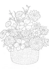 Fisă de colorat cu Flori de colorat p33