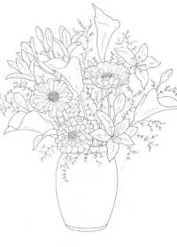 Fisă de colorat cu Flori de colorat p35