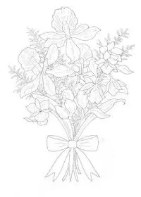 Fisă de colorat cu Flori de colorat p36