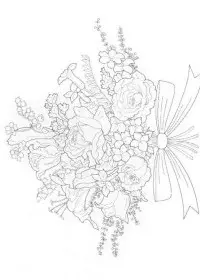 Fisă de colorat cu Flori de colorat p37