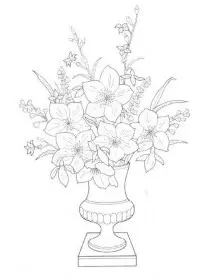 Fisă de colorat cu Flori de colorat p40