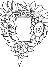 Fisă de colorat cu Flori de colorat p46