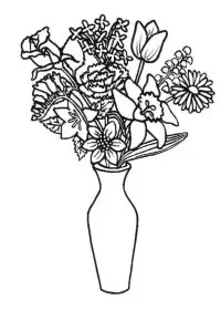 Fisă de colorat cu Flori de colorat p47