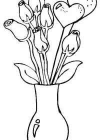Fisă de colorat cu Flori de colorat p48