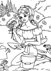 Fisă de colorat cu Flori de colorat p49