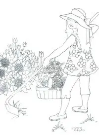 Fisă de colorat cu Flori de colorat p52