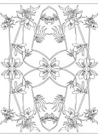 Fisă de colorat cu Flori de colorat p53